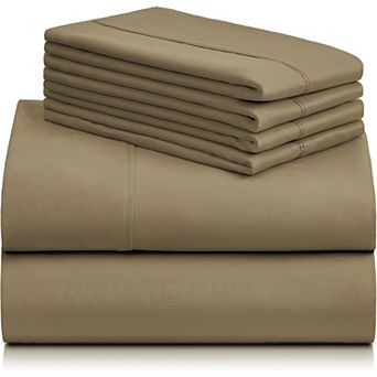 LuxClub Wrinkle Free Sheet Set with Pillowcases
