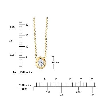 Brilliant Love 14k Gold Over Sterling Silver Lab Grown Diamond Pendant Necklace