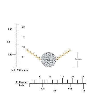 Brilliant Love 14k Gold Over Sterling Silver 1/2 Carat T.W. Lab Grown Diamond Necklace