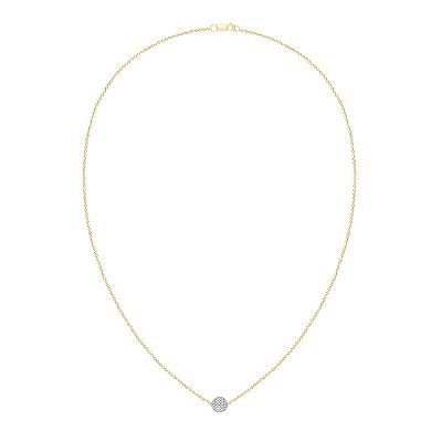 Brilliant Love 14k Gold Over Sterling Silver 1/2 Carat T.W. Lab Grown Diamond Necklace
