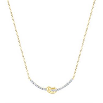 Brilliant Love 14k Gold Over Sterling Silver 1/5 Carat T.W. Lab Grown Diamond Necklace