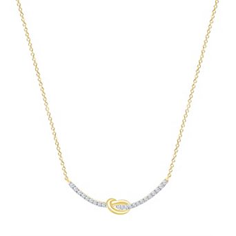Brilliant Love 14k Gold Over Sterling Silver 1/5 Carat T.W. Lab Grown Diamond Necklace