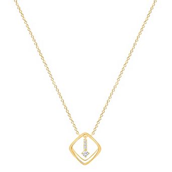 Brilliant Love 14k Gold Over Sterling Silver Lab Grown Diamond Accent Pendant Necklace