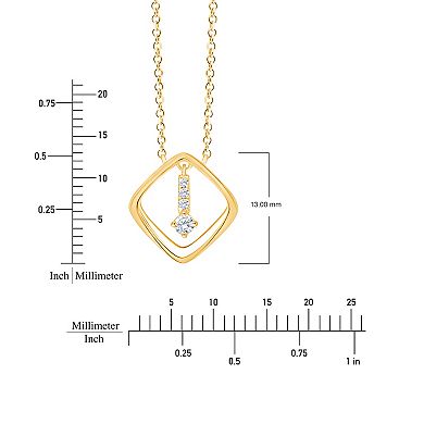 Brilliant Love 14k Gold Over Sterling Silver Lab Grown Diamond Accent Pendant Necklace