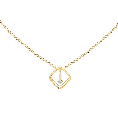 Brilliant Love 14k Gold Over Sterling Silver Lab Grown Diamond Accent Pendant Necklace