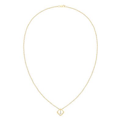 Brilliant Love 14k Gold Over Sterling Silver Lab Grown Diamond Accent Pendant Necklace