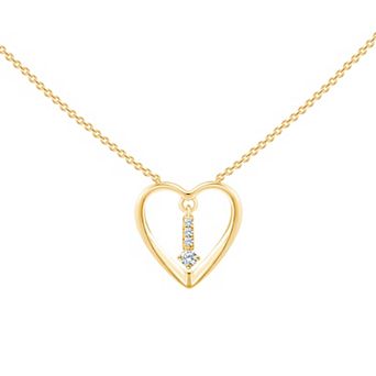 Brilliant Love 14k Gold Over Sterling Silver Lab Grown Diamond Accent Pendant Necklace