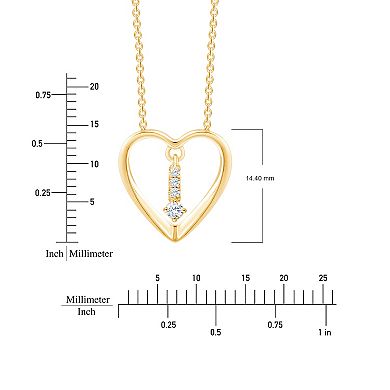 Brilliant Love 14k Gold Over Sterling Silver Lab Grown Diamond Accent Pendant Necklace