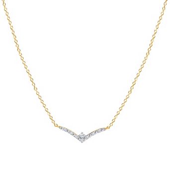 Brilliant Love 14k Gold over Sterling Silver Lab Grown Diamond Accent Necklace