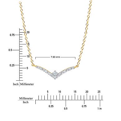 Brilliant Love 14k Gold over Sterling Silver Lab Grown Diamond Accent Necklace