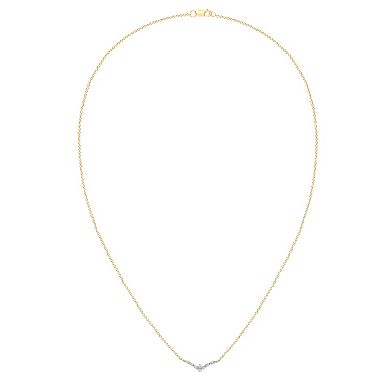 Brilliant Love 14k Gold over Sterling Silver Lab Grown Diamond Accent Necklace