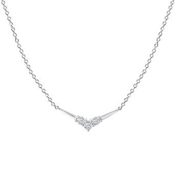 Brilliant Love Sterling Silver Lab Grown Diamond Accent Necklace