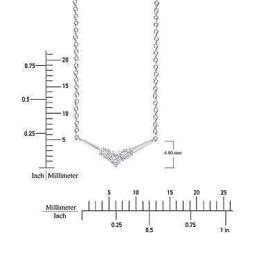 Brilliant Love Sterling Silver Lab Grown Diamond Accent Necklace