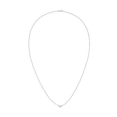 Brilliant Love Sterling Silver Lab Grown Diamond Accent Necklace