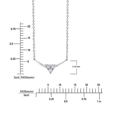 Brilliant Love Sterling Silver Lab Grown Diamond Accent Pendant Necklace