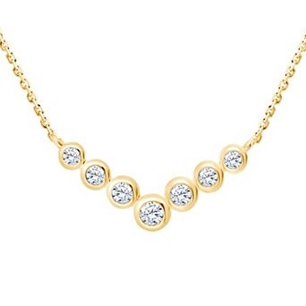 Brilliant Love 14k Gold Over Sterling Silver Lab Grown Diamond Accent Pendant Necklace