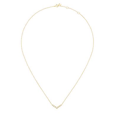 Brilliant Love 14k Gold Over Sterling Silver Lab Grown Diamond Accent Pendant Necklace