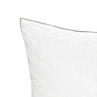 Elegant Comfort Diamond Stitched Quilted Hotel Pillows, Goose-Down Alternative - Set of 2