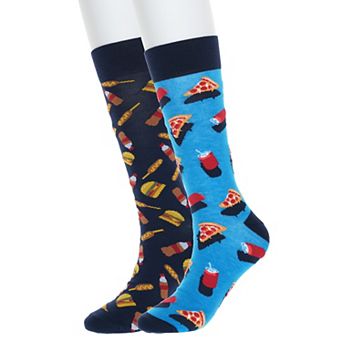 Men's Twisted Toes 2-Pack Food and Drink Novelty Socks
