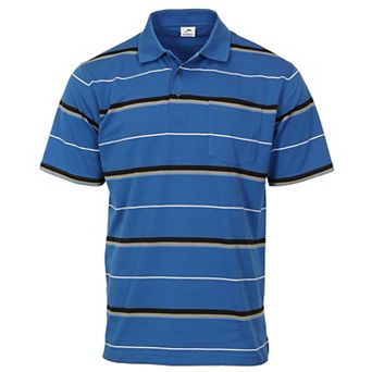 Gioberti Men's Multiple Stripe Polo Shirt - Short Sleeve Yarn Dye
