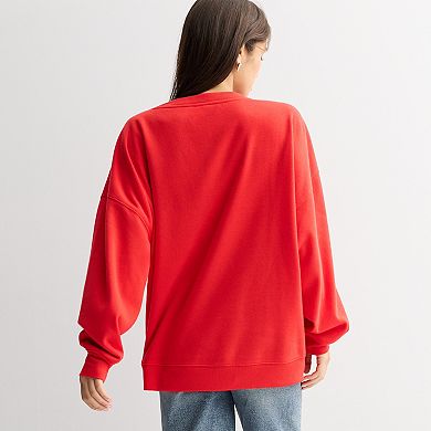 Juniors' LOVE Long Sleeve Love Graphic Pullover