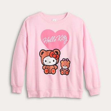 Juniors' Hello Kitty Graphic Long Sleeve Pullover