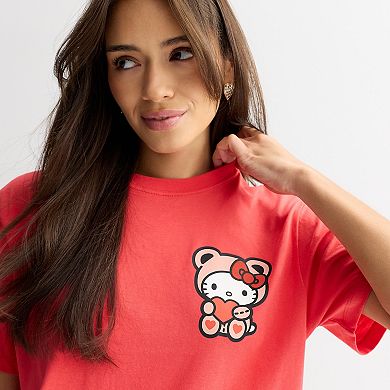 Juniors' Hello Kitty Graphic Short Sleeve Skimmer Tee