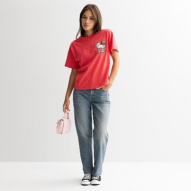 Juniors' Hello Kitty Graphic Short Sleeve Skimmer Tee