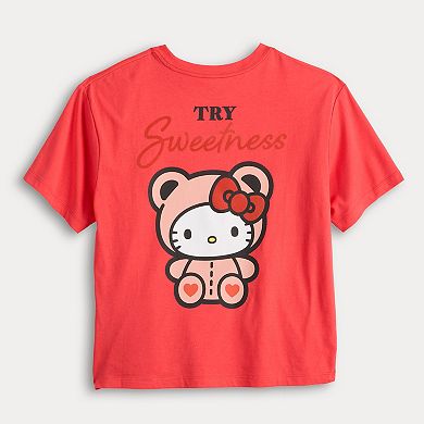 Juniors' Hello Kitty Graphic Short Sleeve Skimmer Tee