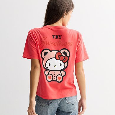 Juniors' Hello Kitty Graphic Short Sleeve Skimmer Tee