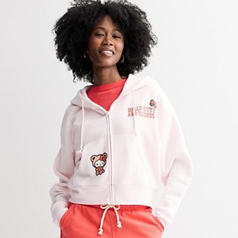 Juniors' Hello Kitty & Friends Long Sleeve Crop Zip Hoodie