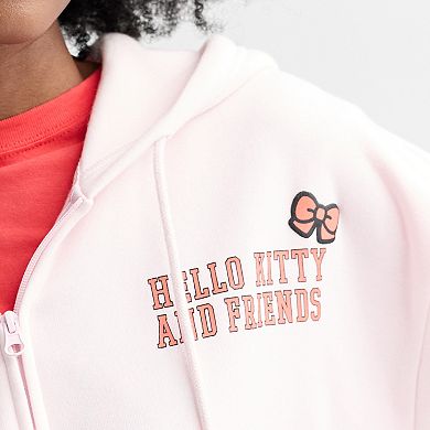 Juniors' Hello Kitty & Friends Long Sleeve Crop Zip Hoodie