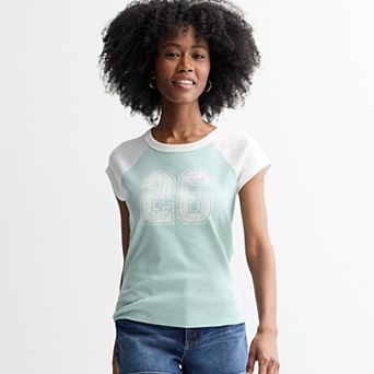 Juniors' Pink Republic Short Sleeve Graphic Tee