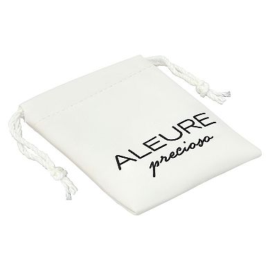 Aleure Precioso Polished Capital Letter Pendant Necklace on Small Paperclip Chain