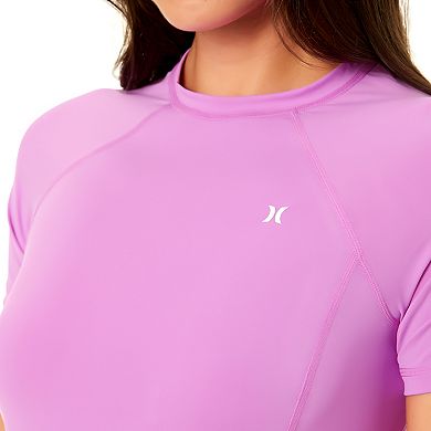 Juniors' Hurley Short Sleeve Rasguard Pullover Swim Top
