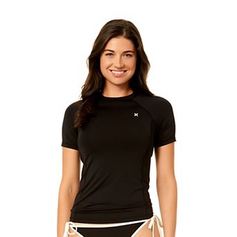 Juniors' Hurley Short Sleeve Rasguard Pullover Swim Top