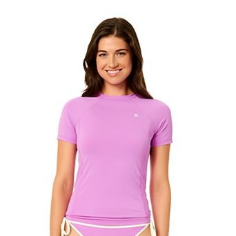 Juniors' Hurley Short Sleeve Rasguard Pullover Swim Top