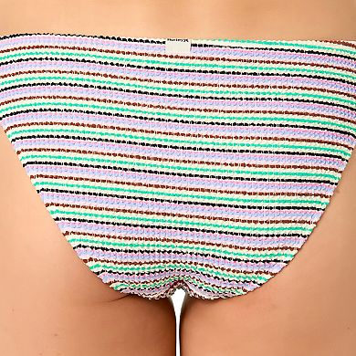 Juniors' Hurley Scrunch Stripe Swim Bottoms