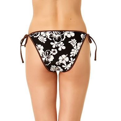 Juniors' Hurley Contrast Binding Side Tie Cheeky Swim Bottoms