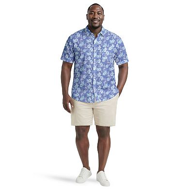 Big & Tall IZOD Printed Dockside Woven Short Sleeve Shirt