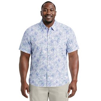 Big & Tall IZOD Printed Dockside Woven Short Sleeve Shirt