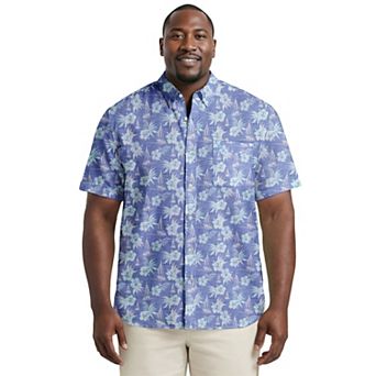Big & Tall IZOD Printed Dockside Woven Short Sleeve Shirt