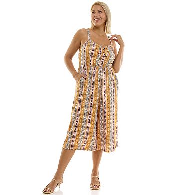 Juniors' Lily Rose Tie Front Ankle Jumpsuit