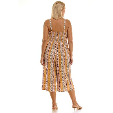 Juniors' Lily Rose Tie Front Ankle Jumpsuit