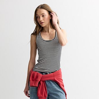 Juniors' SO® Rib Scoop Neck Tank Top
