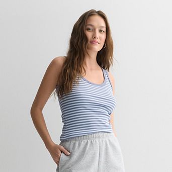 Juniors' SO® Rib Scoop Neck Tank Top