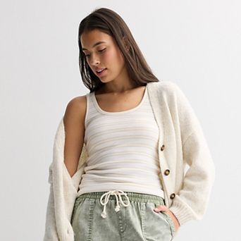 Juniors' SO® Rib Scoop Neck Tank Top