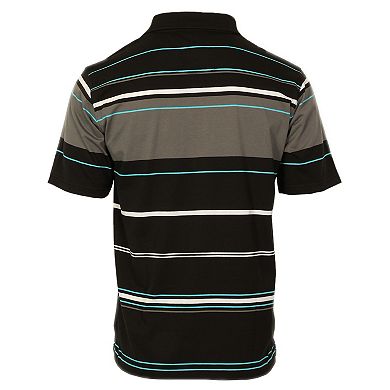 Gioberti Mens Multiple Stripe Polo Shirt With Pocket - Short Sleeve Yarn Dye