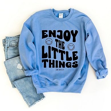 S.W.Smiley Enjoy The Little Things - Women's Graphic Sweatshirt