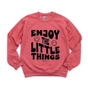 S.W.Smiley Enjoy The Little Things - Women's Graphic Sweatshirt